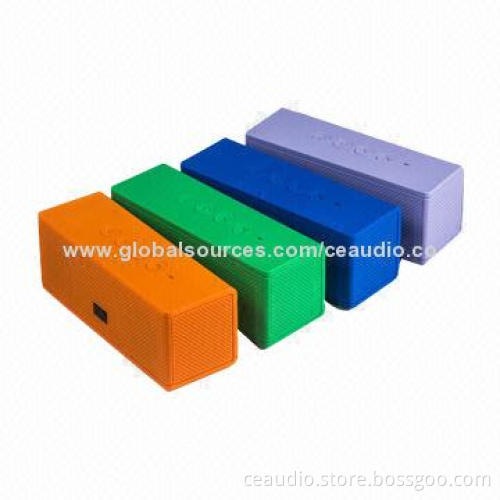 Bluetooth Speakers with 2 Drivers and Radiator, Microphone, Aux-in Jack, Rubber Finishing